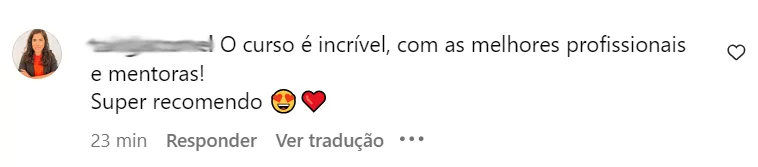 Depoimento de aluna 1