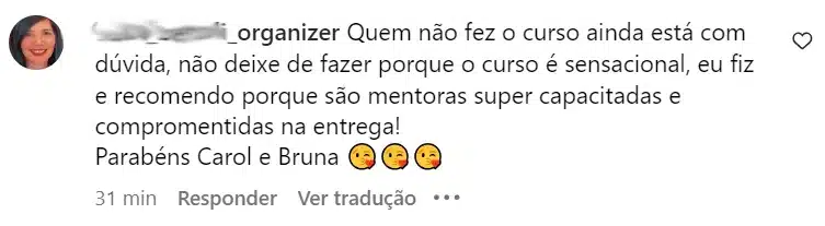 Depoimento de aluna 3